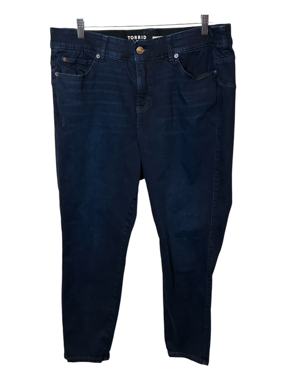 Torrid Bombshell Skinny Jeans Womens Size 18 Dark Wash Blue Stretch Mid